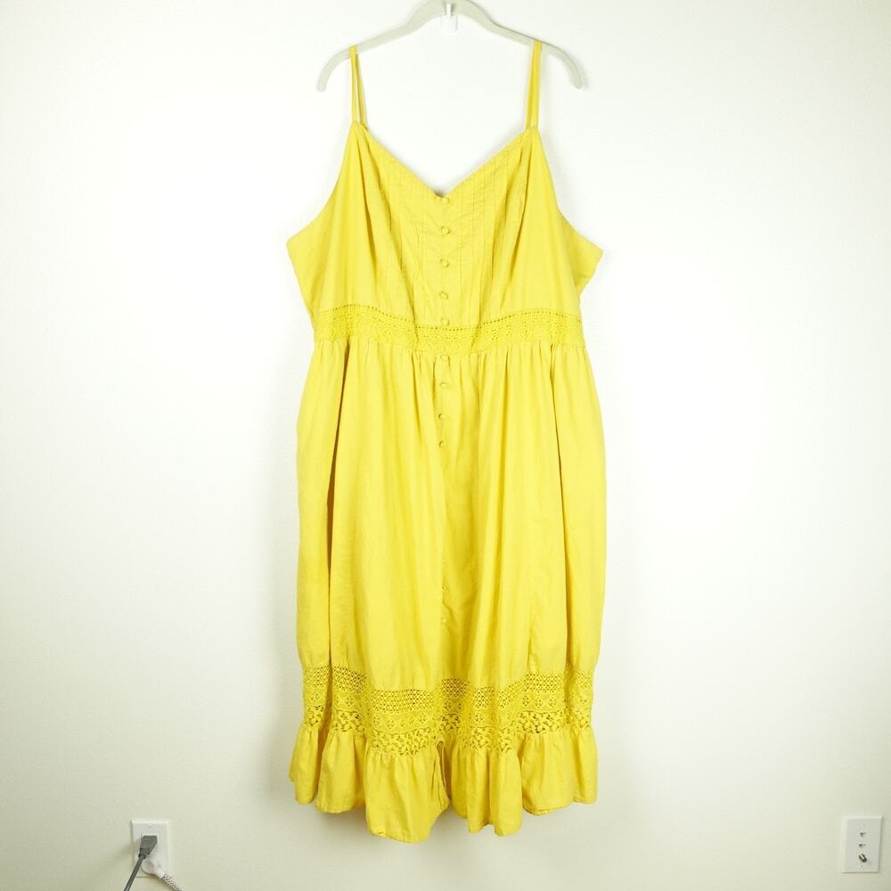 Yellow Spaghetti-Strap Summer Dress